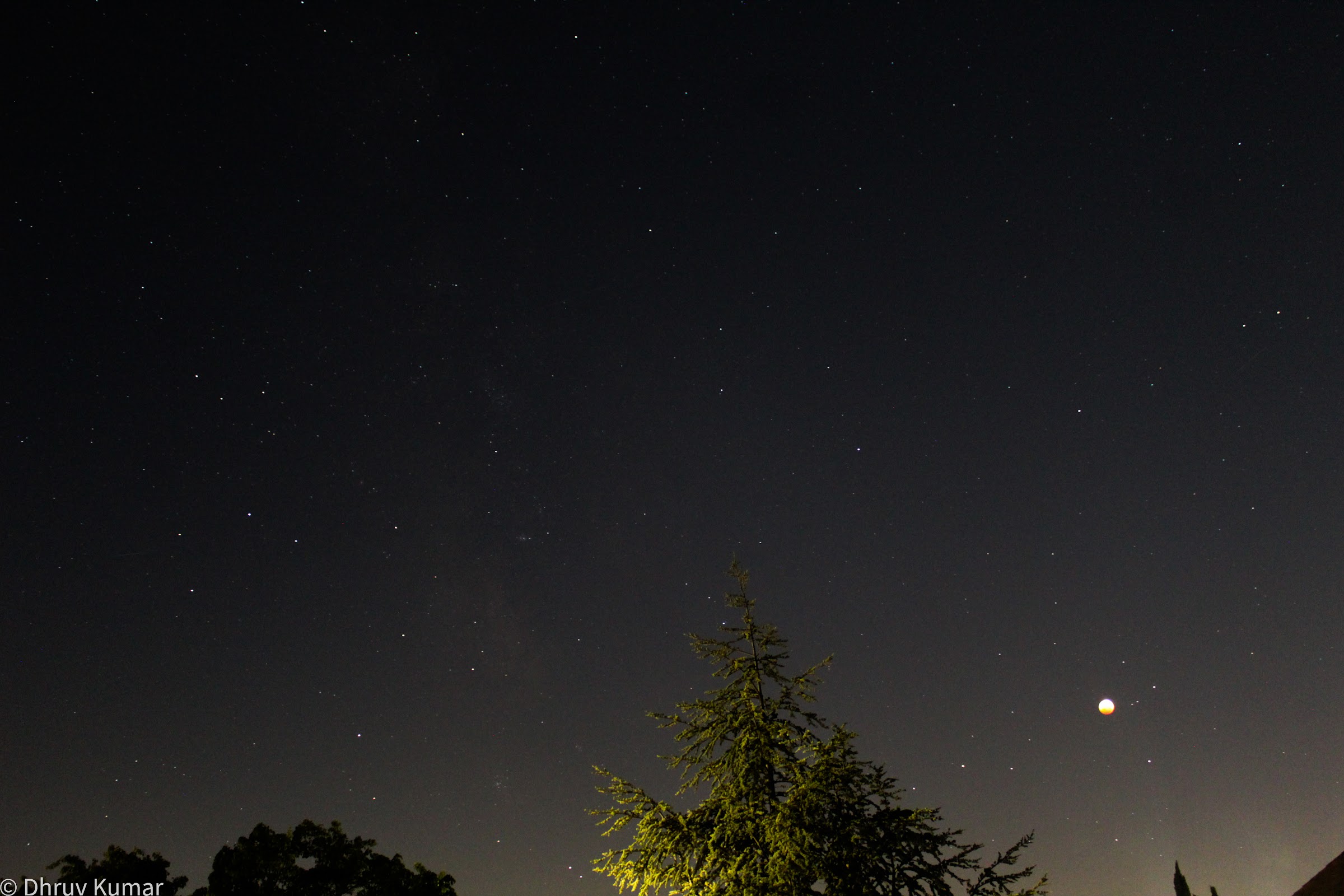 The Laal Moon and The Milky Way