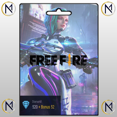 Free Fire: 520 + 52 Bonus Diamantes