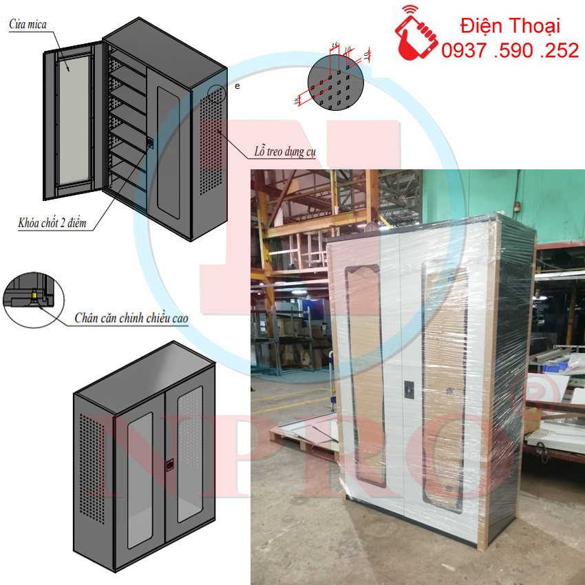 tủ dụng cụ vật tư công nghiệp nhà máy