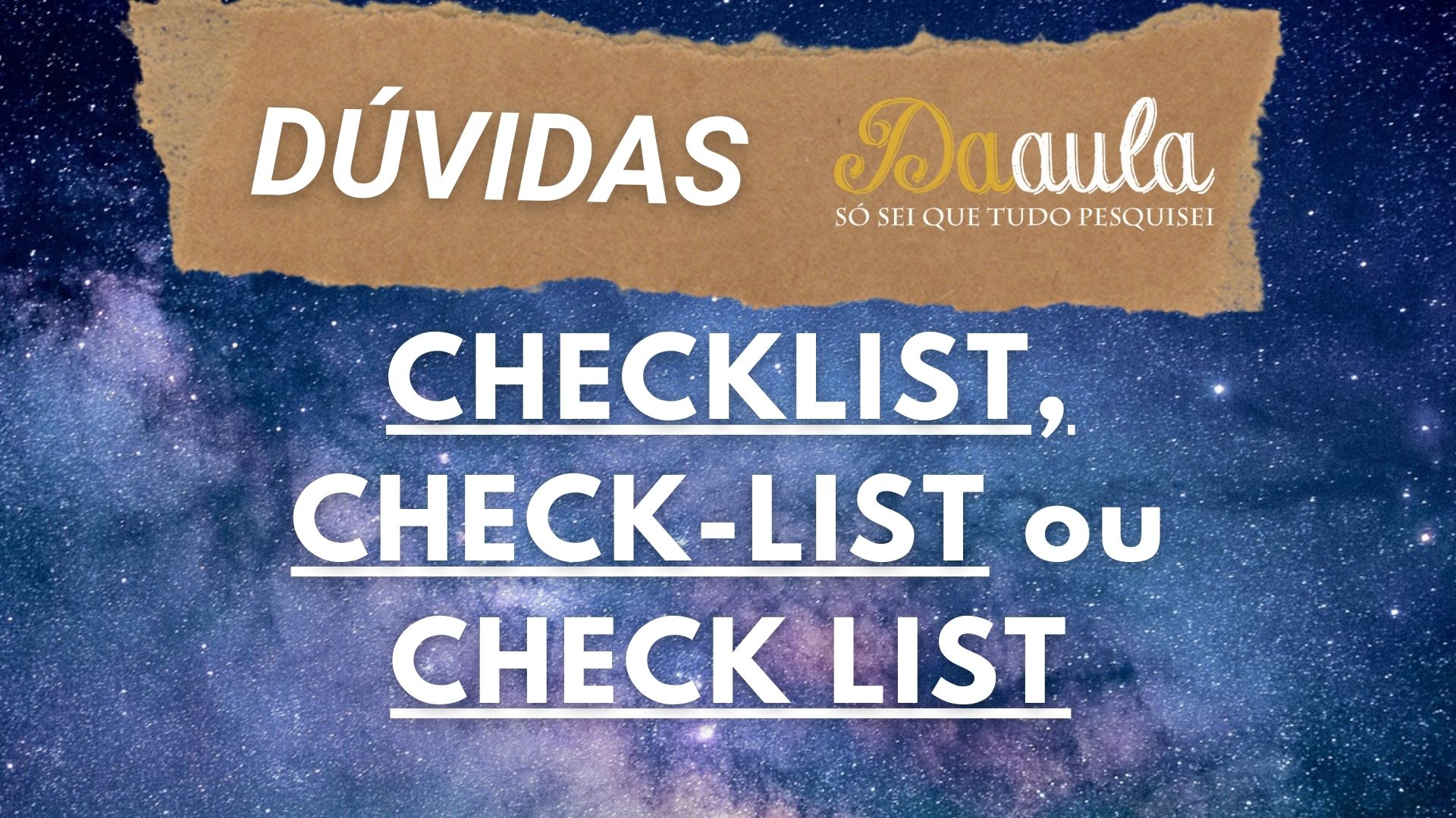 Checklist, check-list ou check list?