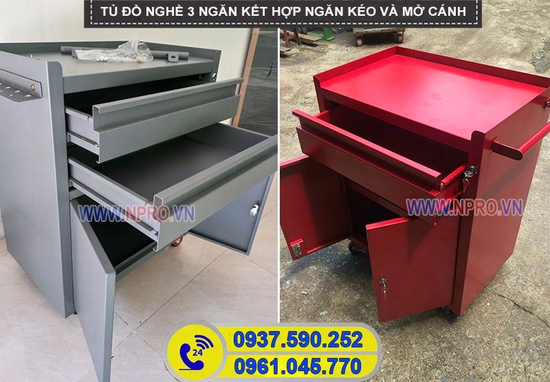 tủ đựng đồ nghề sửa xe 3 ngăn, 5 ngăn, 7 ngăn