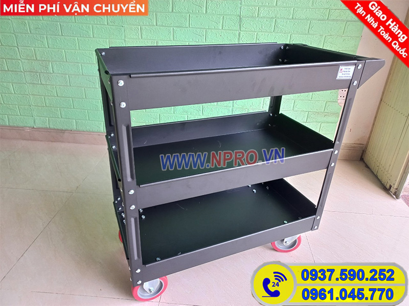 Xe đẩy dụng cụ đồ nghề 3 tầng giá rẻ chất lượng tốt 3O7aev4