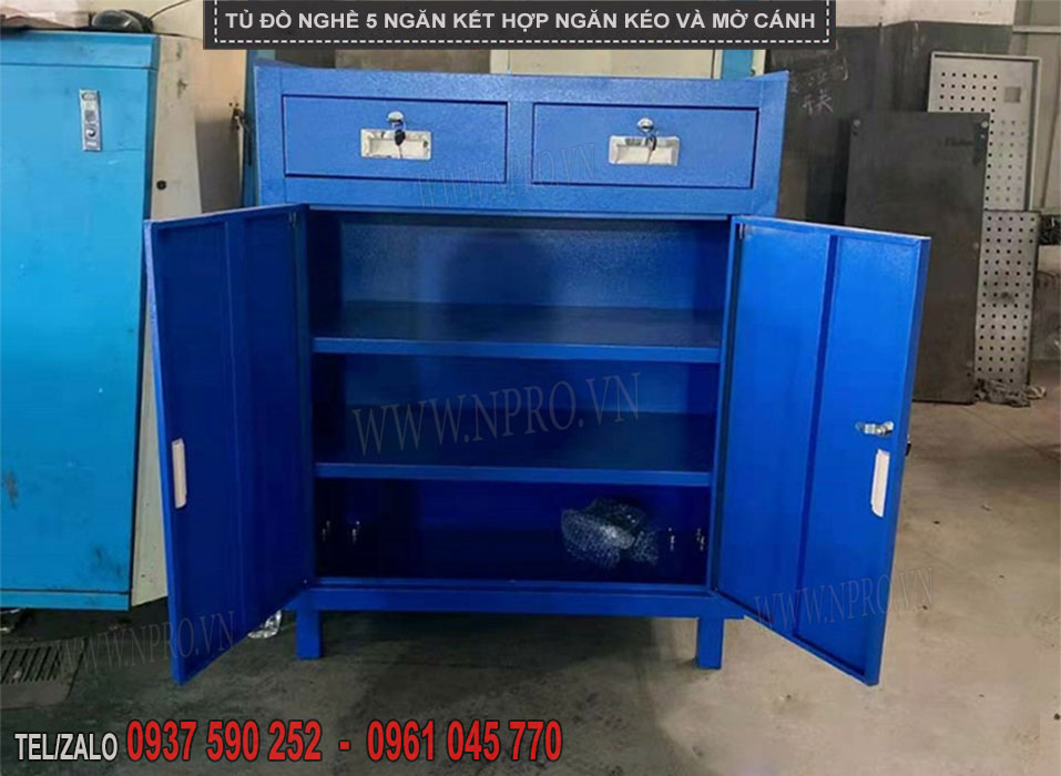 Tủ đựng đồ nghề cơ khí, tủ đồ nghề kết hợp ngăn kéo và ngăn mở cánh 3PjC9cB