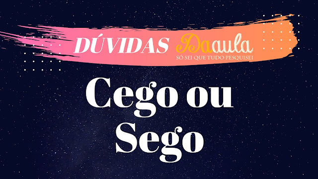 O "sego" está precisando de ajuda