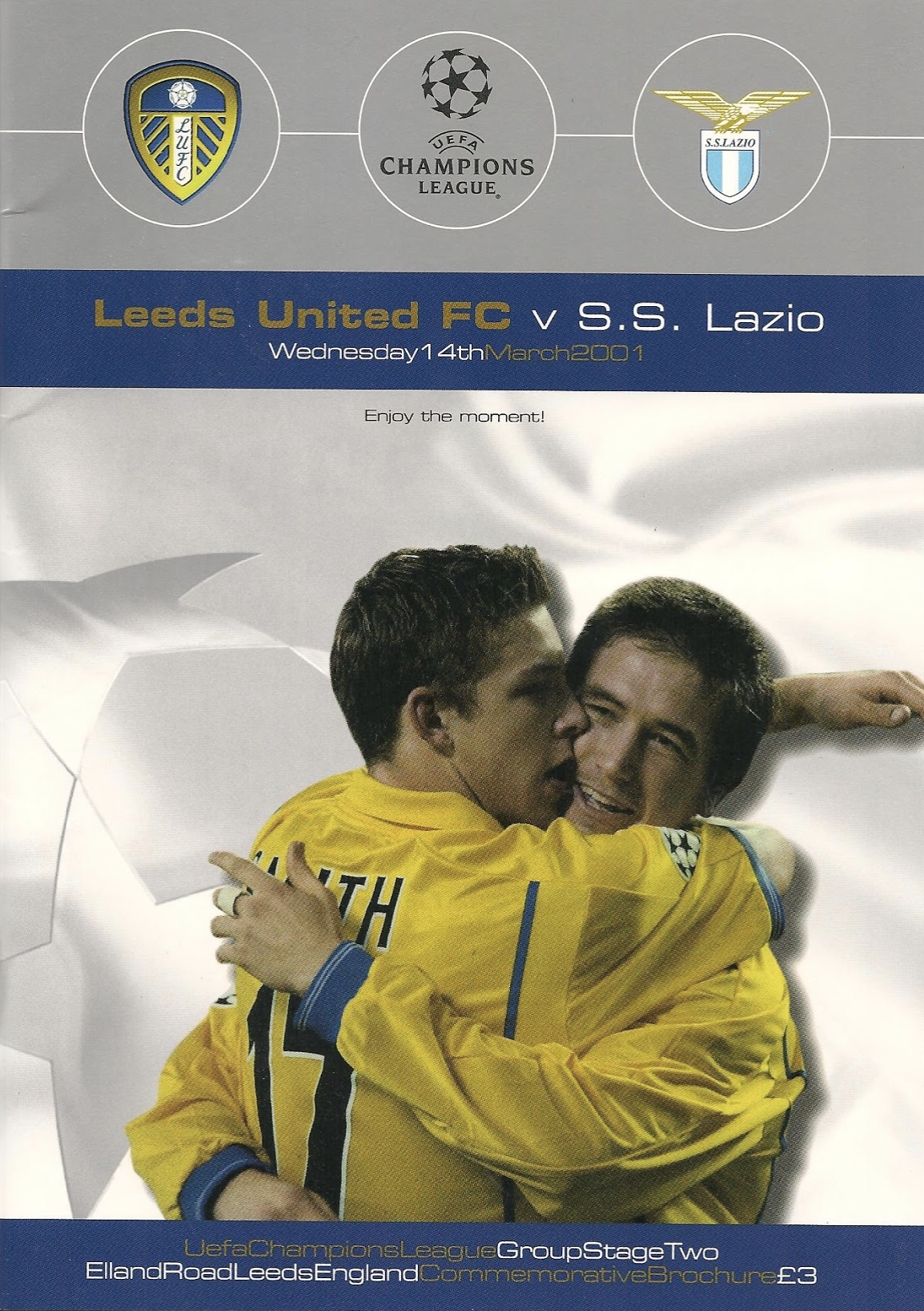 Leeds sciarpa 2000-01 Lazio girone Champions League » BOLA Football Store