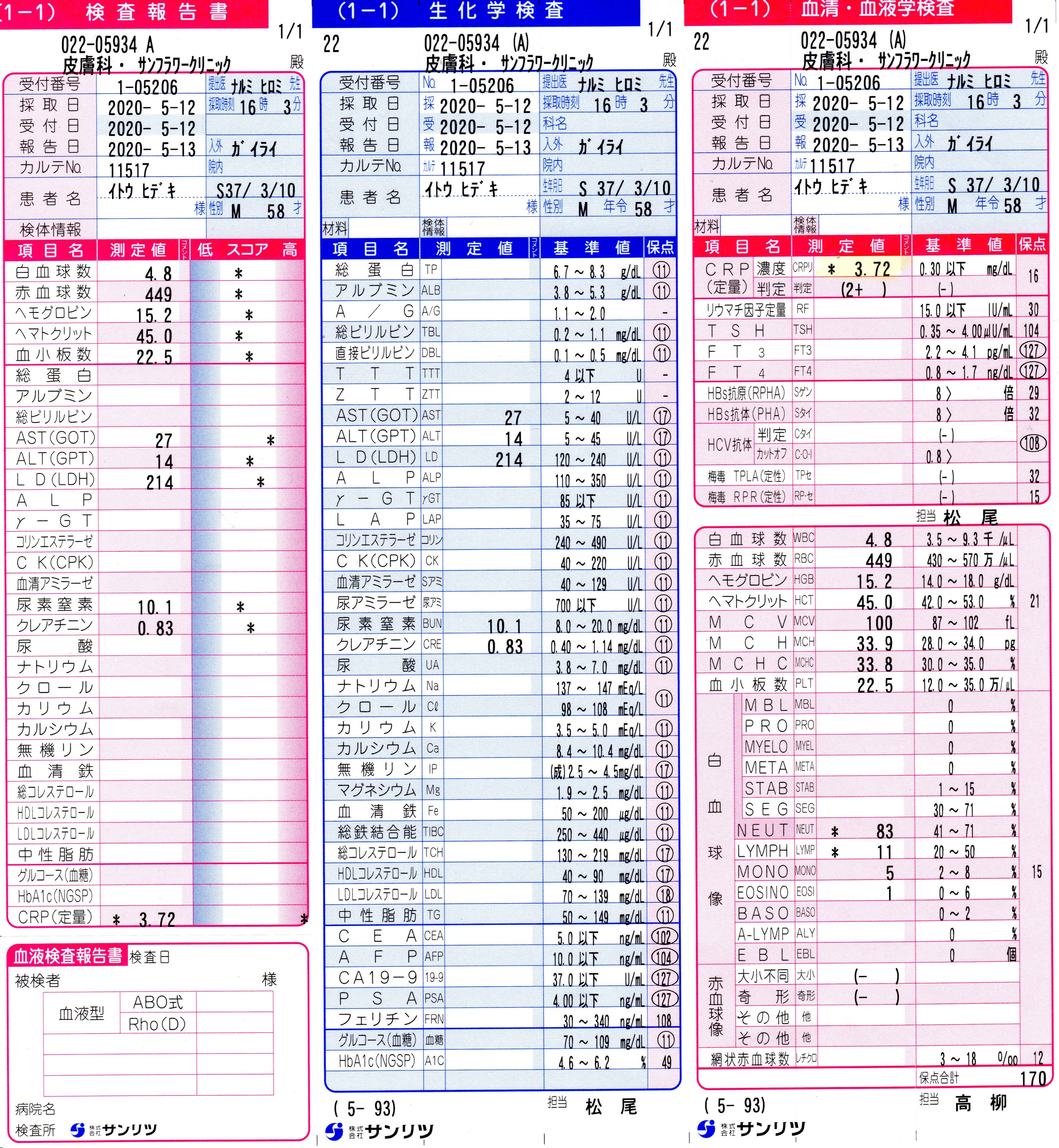 �uCRP�v���オ���Ă���e���ŁA���M�Ȃǉe�����o�Ă��܂��B