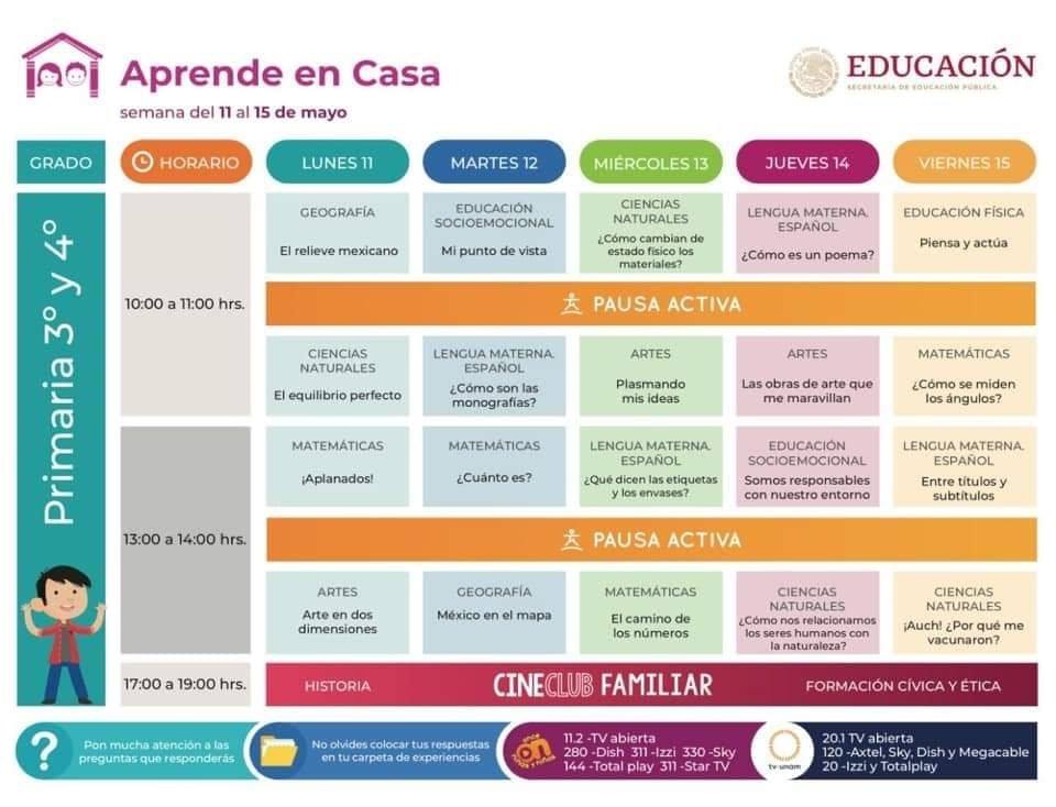 #AprendeEnCasa - 13 de mayo - 3° y 4° Primaria