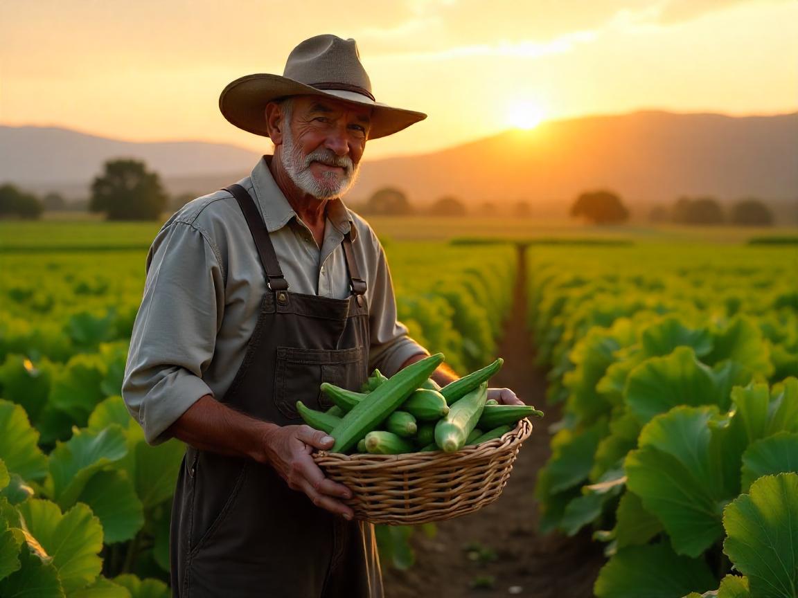 Plantação de Quiabo