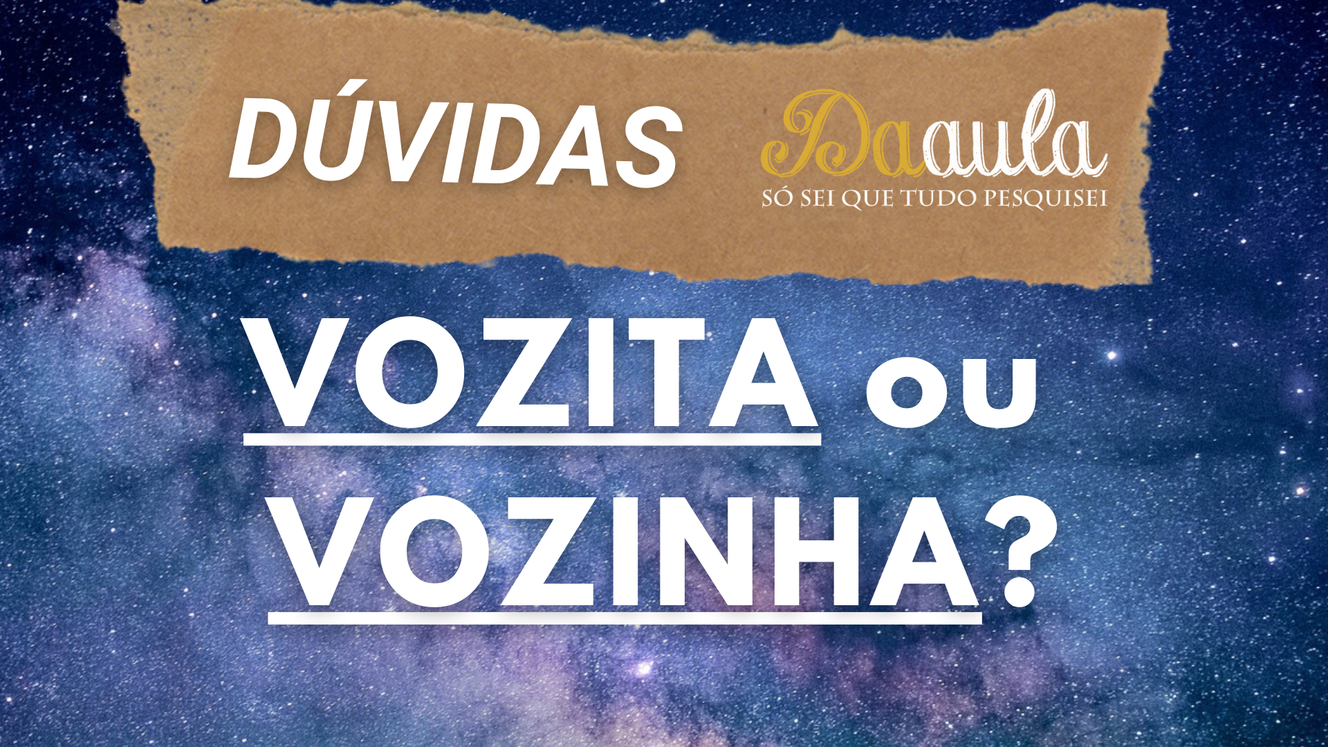 Vozita ou Vozinha: Qual a Forma Correta?