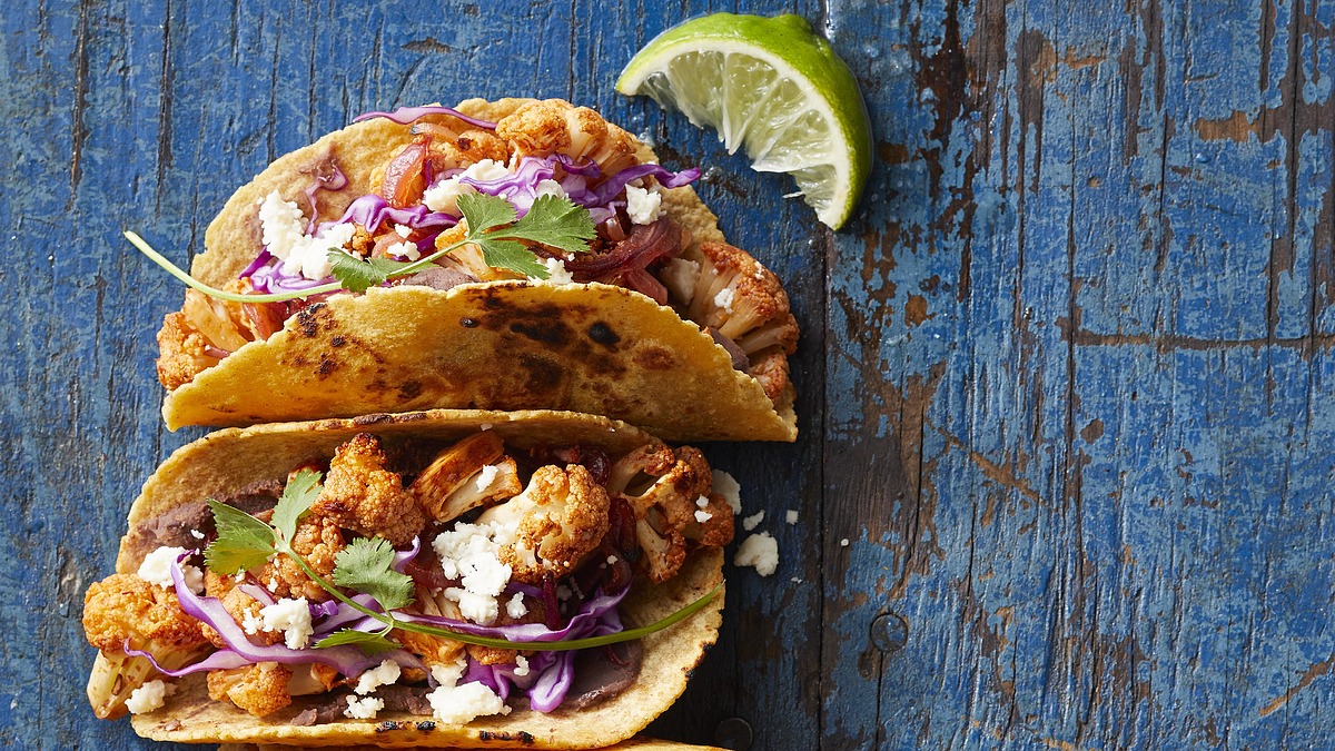 Chipotle-lime cauliflower tacos