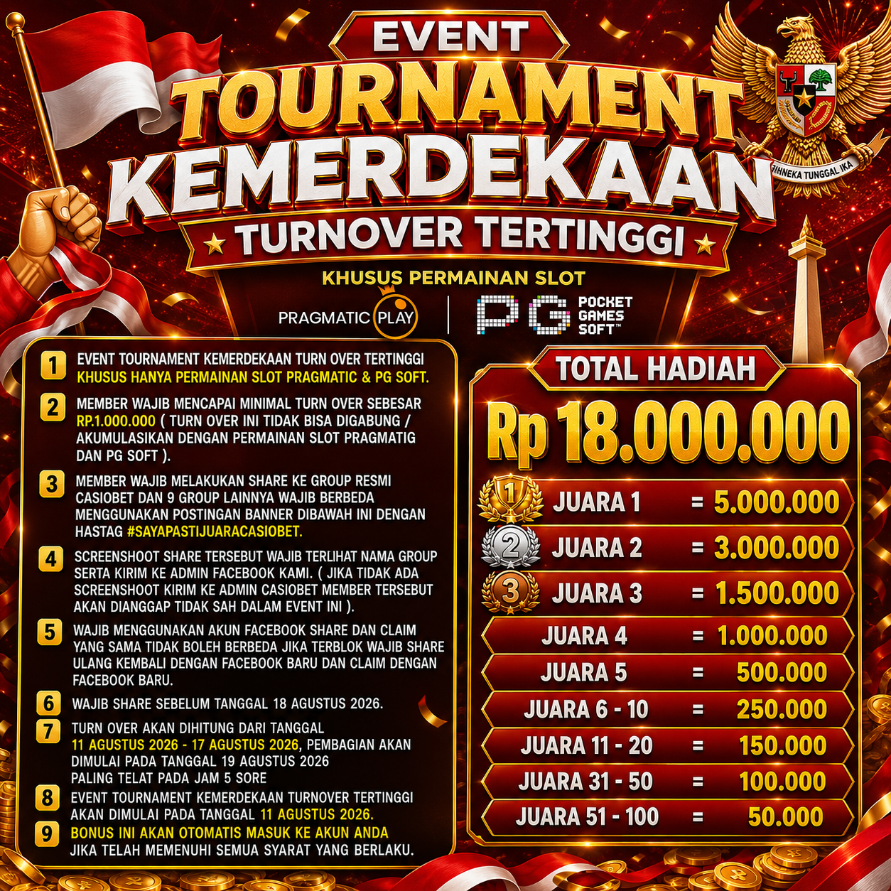 Tournament TO casiobet