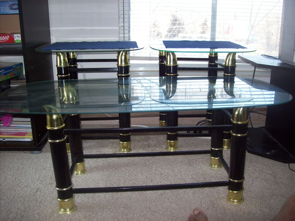 GLASS CENTER TABLES. CENTER TABLES - 8 SEAT DINING ROOM TABLE